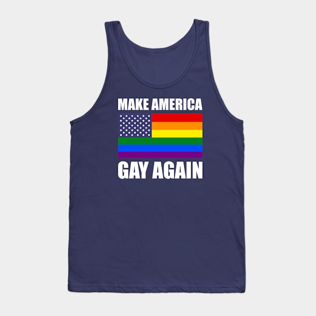 Rainbow LGBTQ American Pride Diversity Flag Tank Top by redhomestead